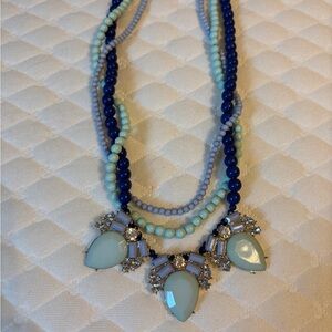 Charming Charlie Blue and Green Multi-Strand Necklace